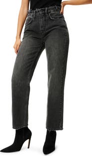 Good American '90s Duster Straight Leg Jeans