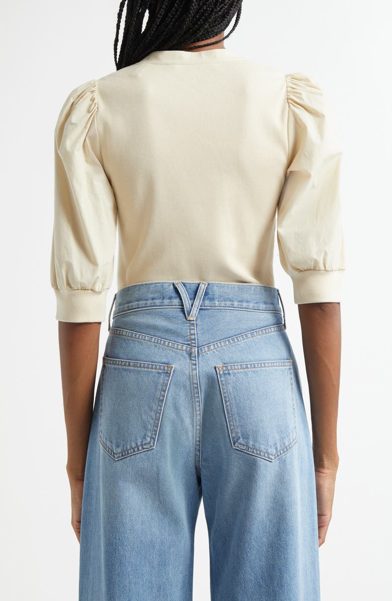 Veronica Beard Coralee Front Button Blouse, Alternate, color, Limestone