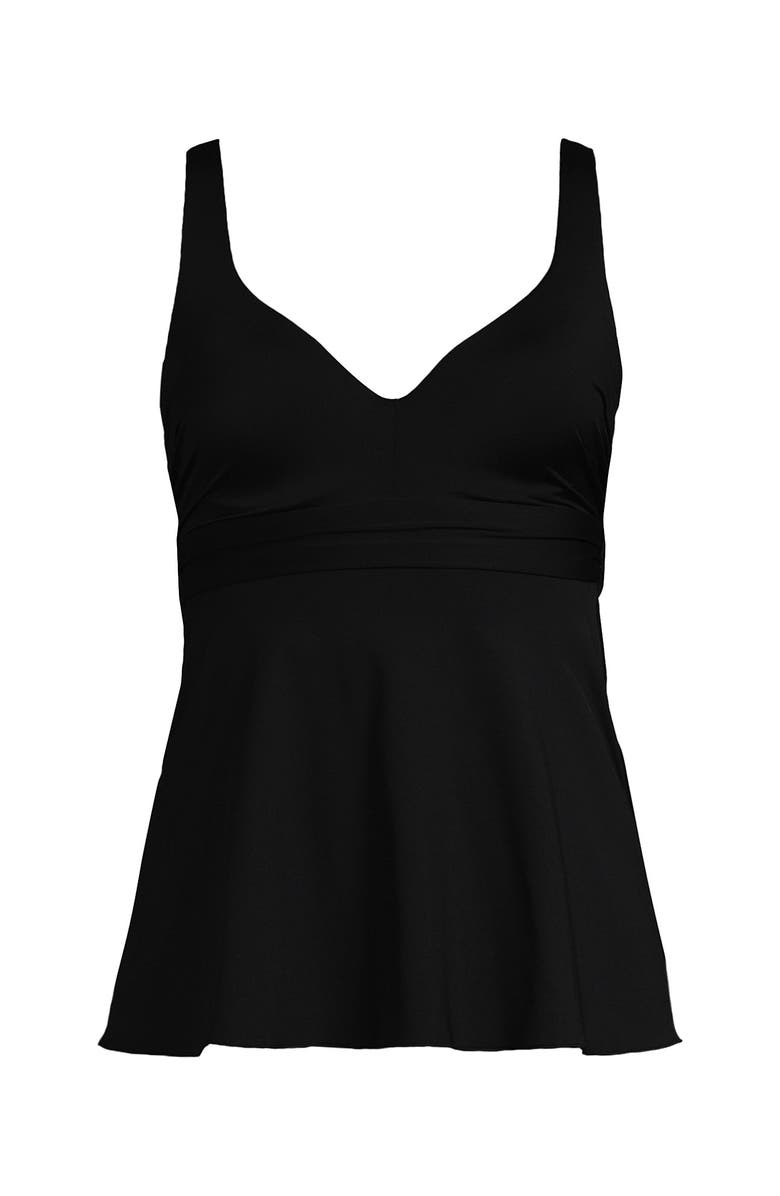 Lands' End Sweetheart Belted Flutter Tankini, Alternate, color, Black