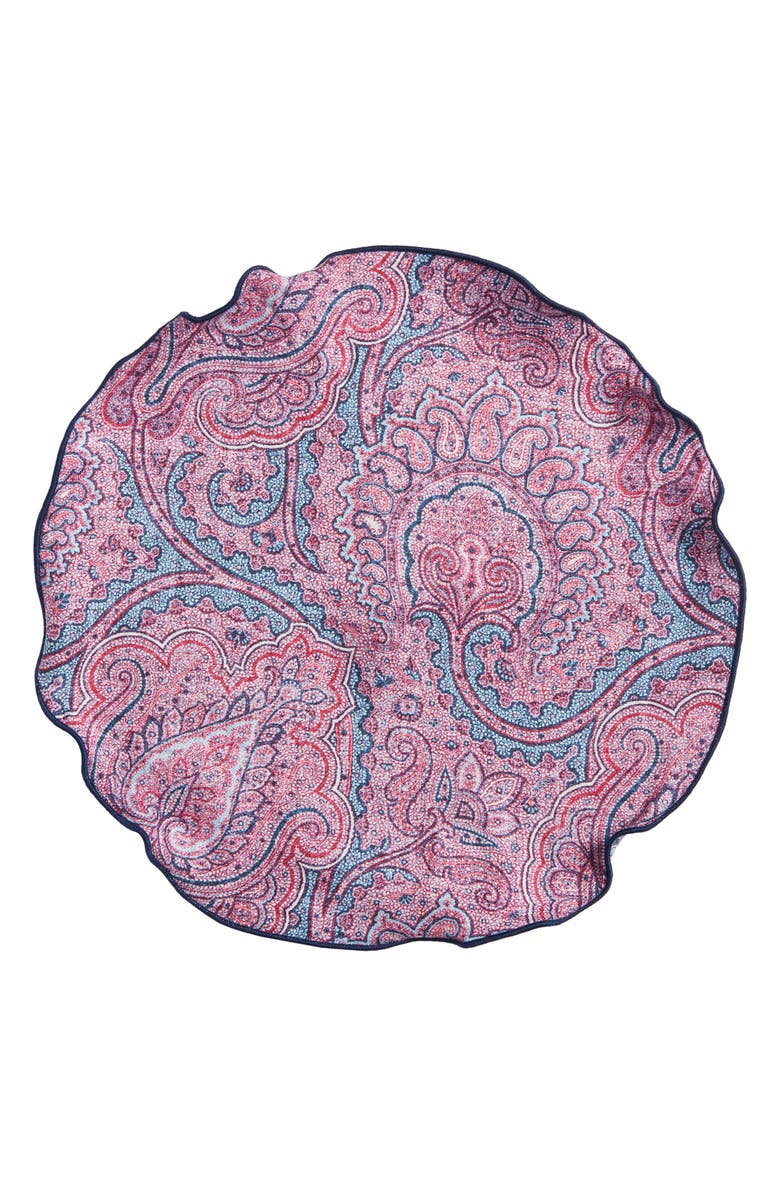EDWARD ARMAH Paisley & Dot Reversible Silk Pocket Circle, Alternate, color,