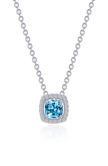 Lafonn Cushion Halo Pendant Necklace