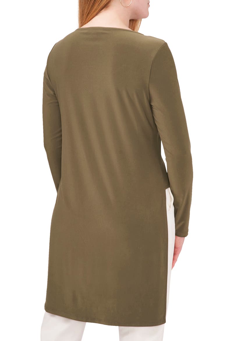 Asymmetrical Hem Long Sleeve Tunic, Alternate, color, OLIVE 304
