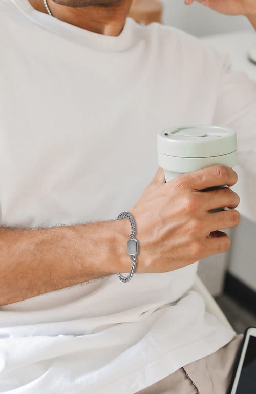 Van Heusen Tag Cuban Chain Bracelet