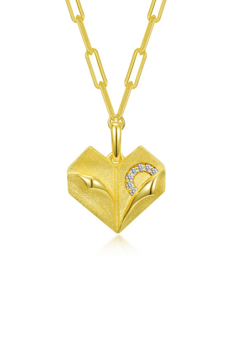 Healing Courage Heart Pendant Necklace, Main, color, WHITE