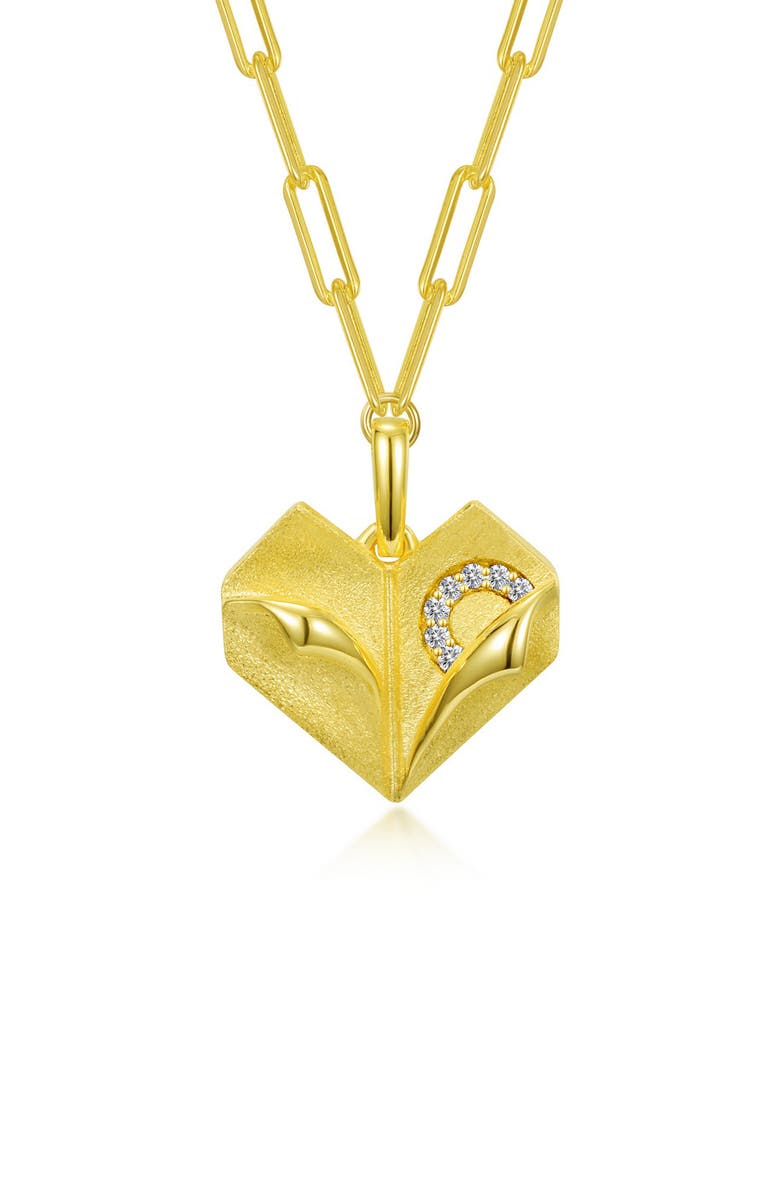 Lafonn Healing Courage Heart Pendant Necklace, Main, color, White