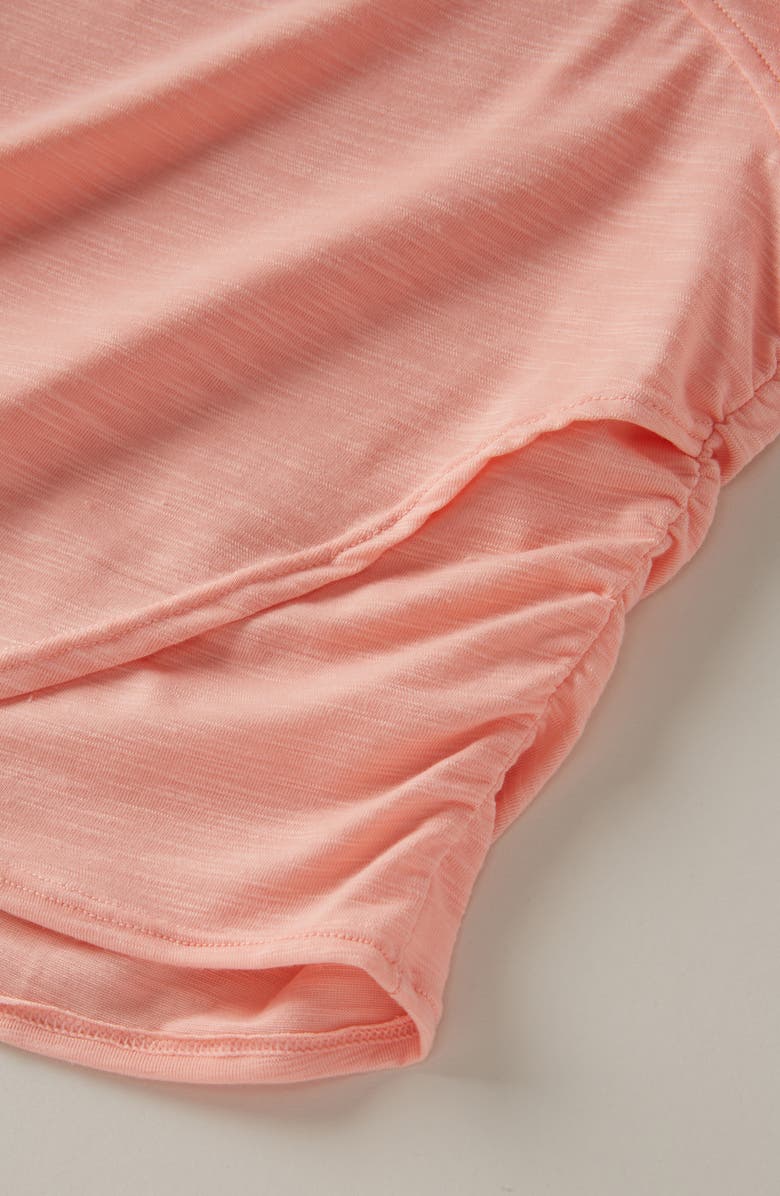 Zella Girl Kids' Flex Crossover Front T-Shirt, Alternate, color, Pink Pudding