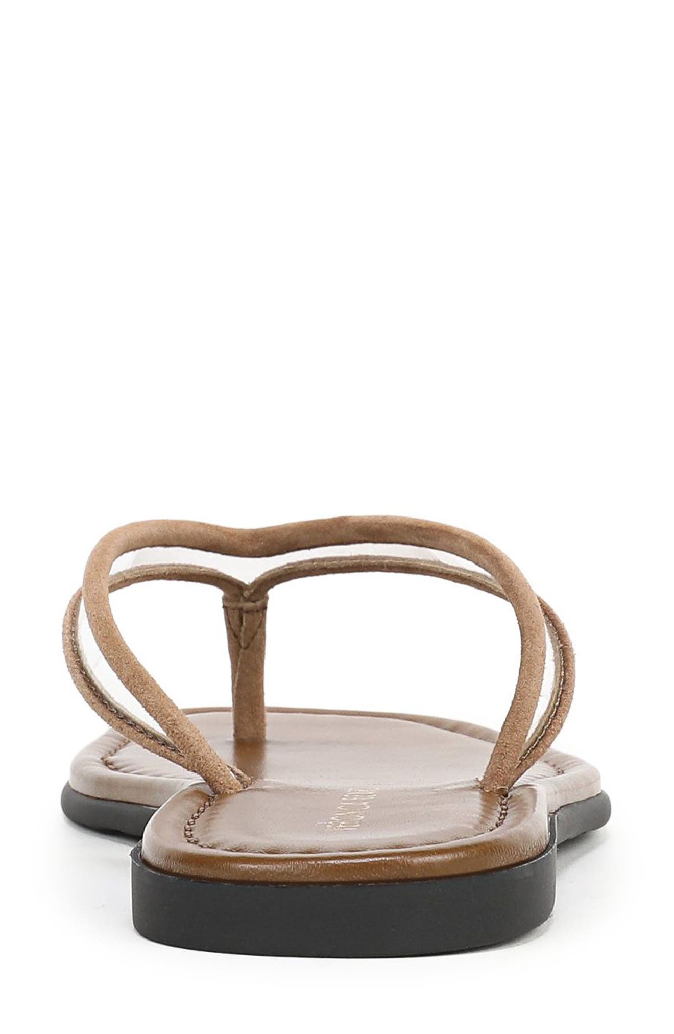 Veronica Beard Clea Flip Flop, Alternate, color, Clear/ Chestnut