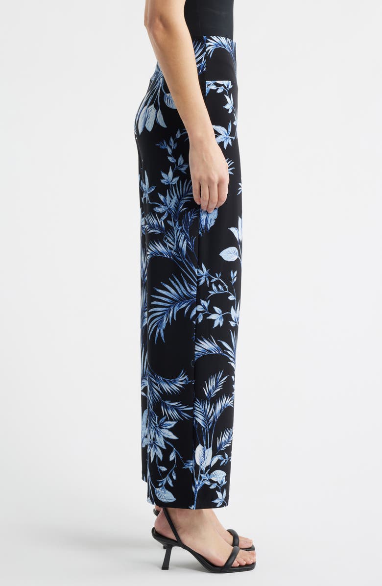 Anne Klein Pull-On Wide Leg Pants, Alternate, color, Anne Black Multi