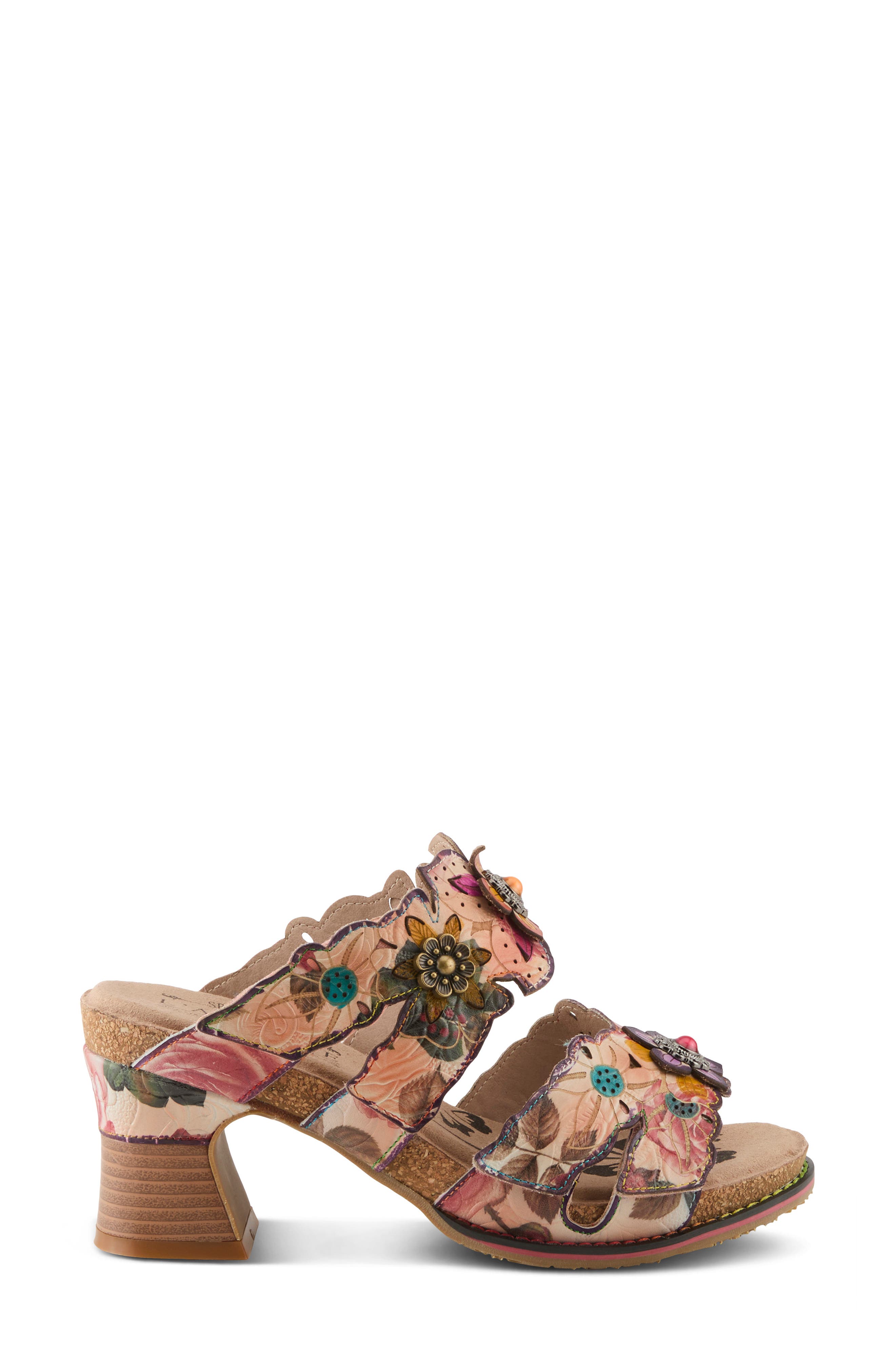 L'Artiste by Spring Step Radiating Sandal, Alternate, color, Peach Multi
