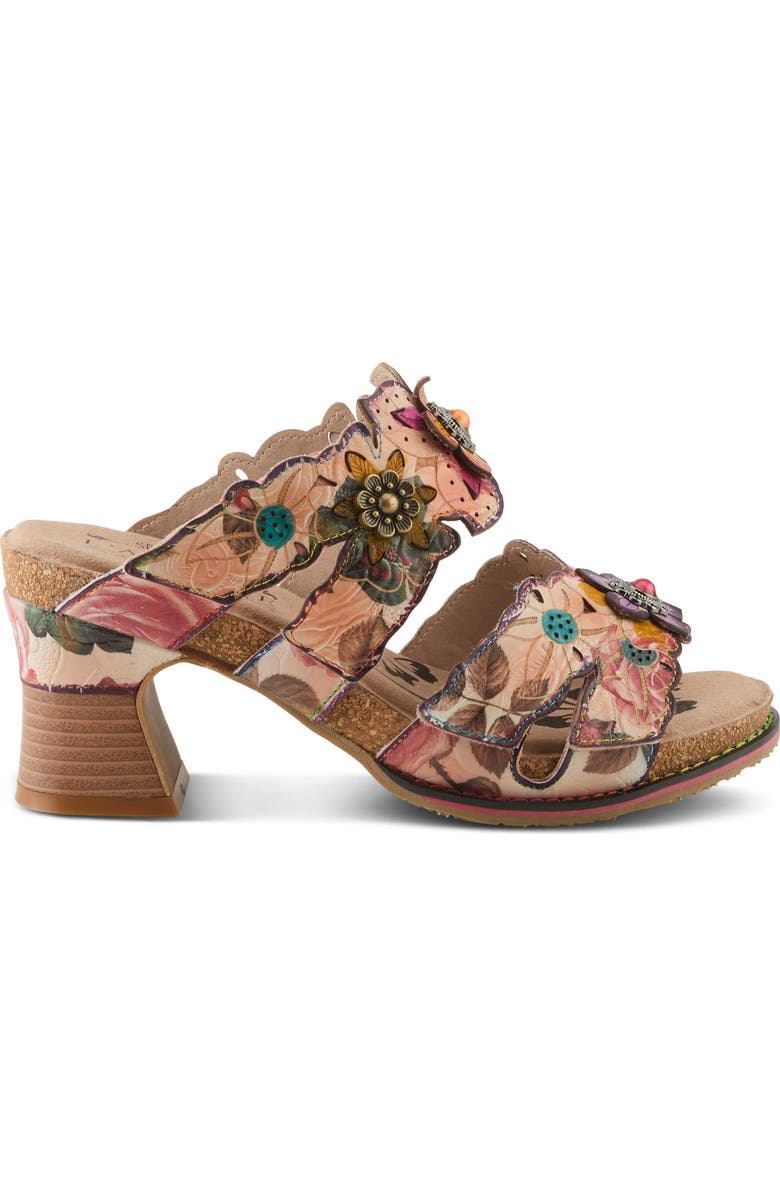 L'Artiste by Spring Step Radiating Sandal, Alternate, color, Peach Multi