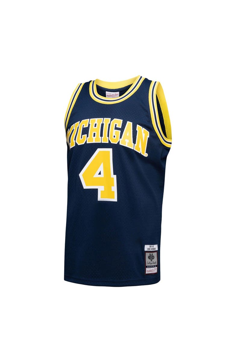 Mitchell & Ness Men's Mitchell & Ness Chris Webber Navy Michigan Wolverines 1991/92 College Vault Player Swingman Jersey, Alternate, color, Navy