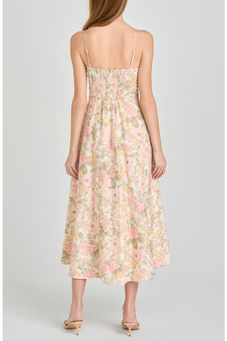 Josefina Floral Fit & Flare Midi Dress, Alternate, color, BLUSH FLORAL