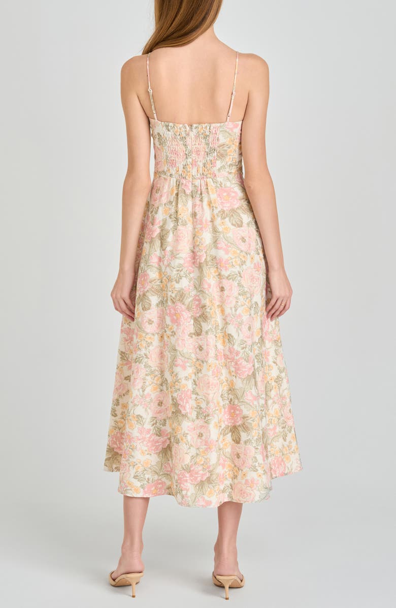 WAYF Josefina Floral Fit & Flare Midi Dress, Alternate, color, Blush Floral