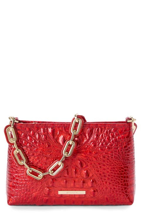 Mod Lorelei Croc Embossed Leather Shoulder Bag