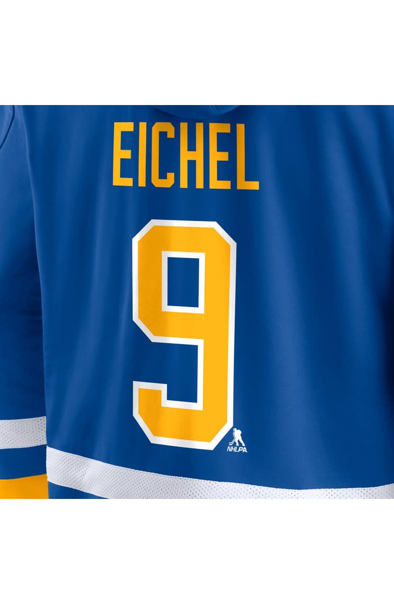 FANATICS Men's Fanatics Branded Jack Eichel Royal/Gold Buffalo Sabres Player Lace-Up V-Neck Pullover Hoodie, Alternate, color,