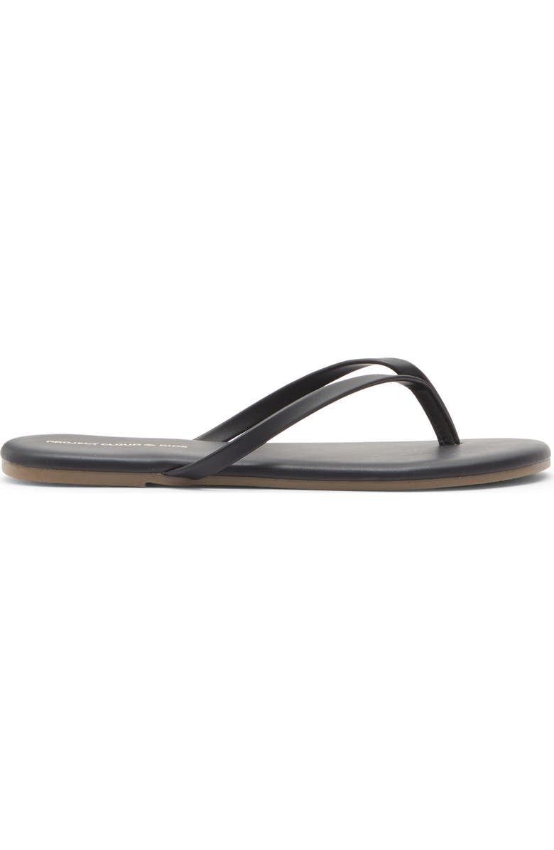 Project Cloud Kids' Little Fountain Flip Flop, Alternate, color, Black