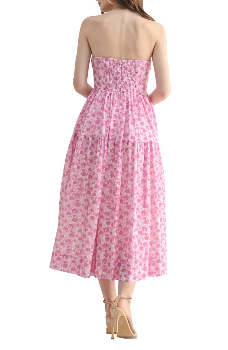 Lush Strapless Corset Midi Dress, Alternate, color,