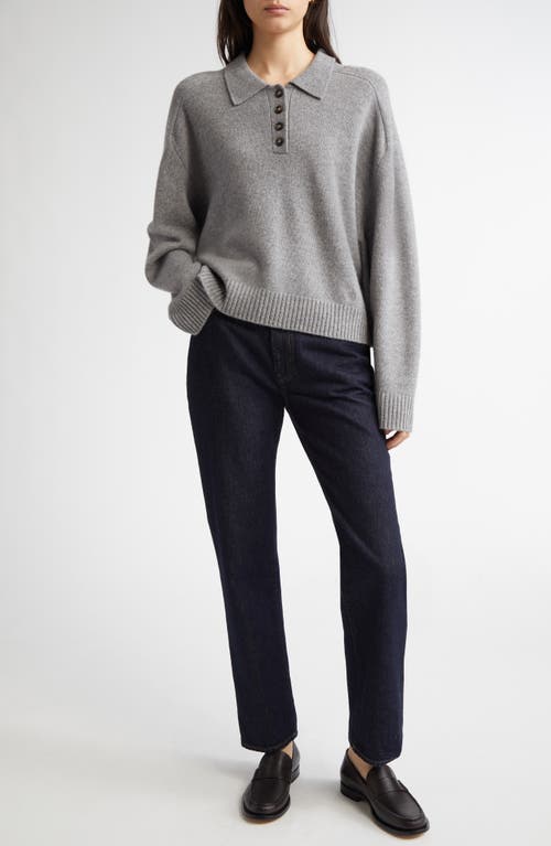 Shop Loulou Studio Loulou De Saison Homere Cashmere Polo Sweater In Slate Grey