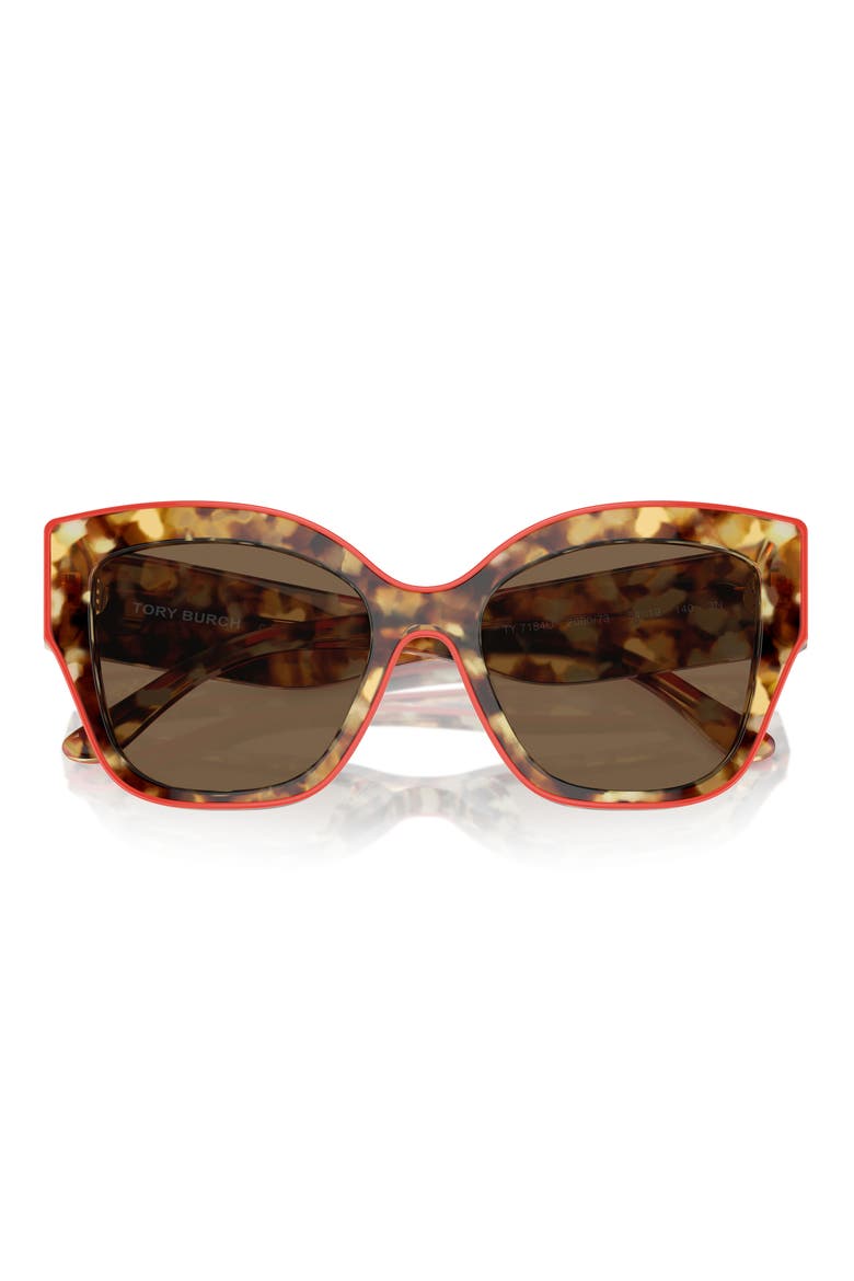 54mm Butterfly Sunglasses, Alternate, color, DARK BROWN