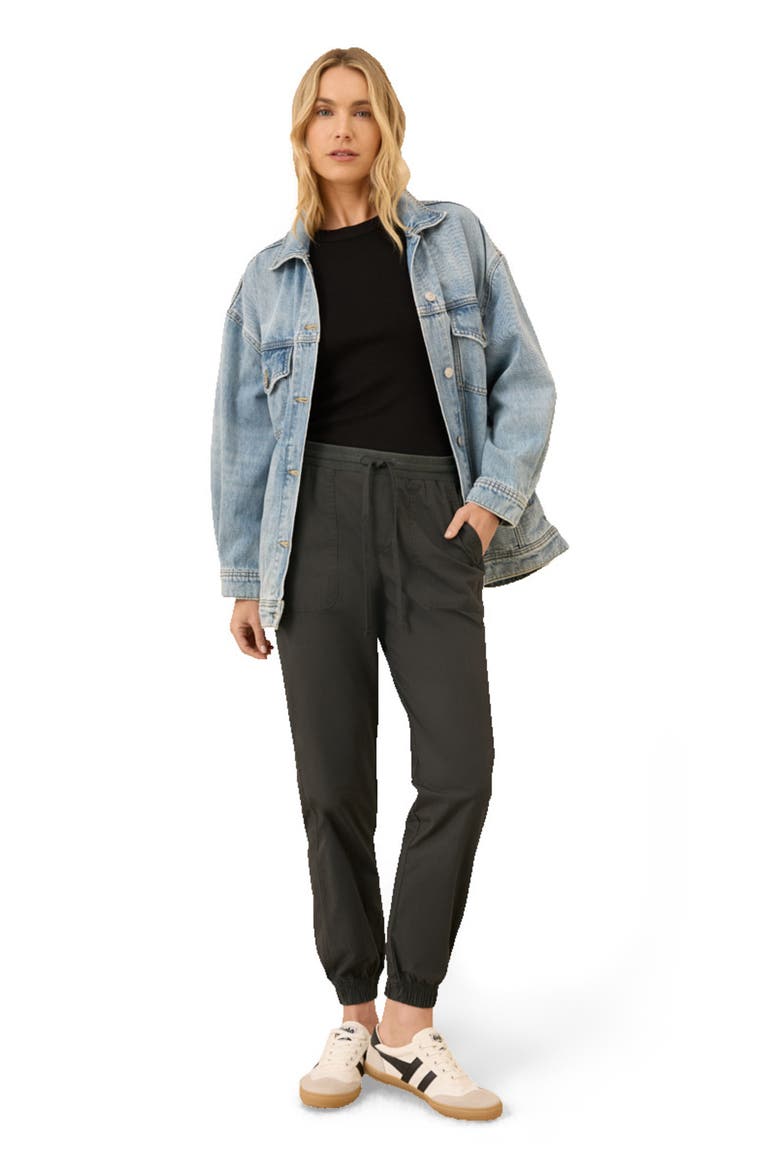 Organic Cotton Monterey Poplin Jogger, Alternate, color, Oak
