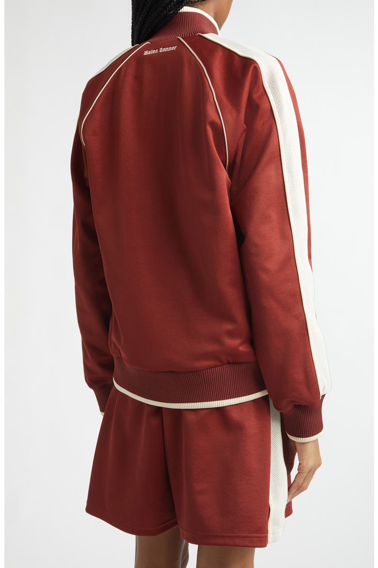 Motion Piped Jersey Track Jacket, Alternate, color, RUST / IVORY