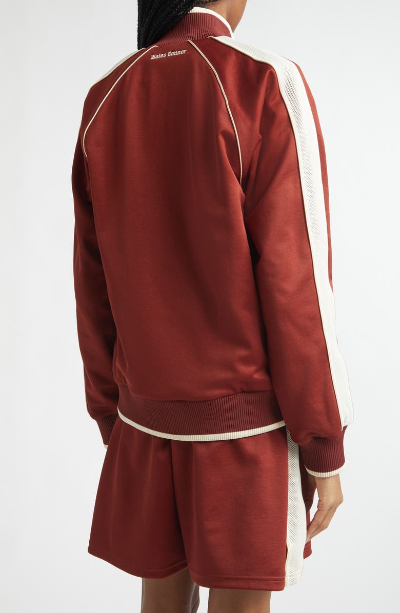 Wales Bonner Motion Piped Jersey Track Jacket, Alternate, color, Rust / Ivory
