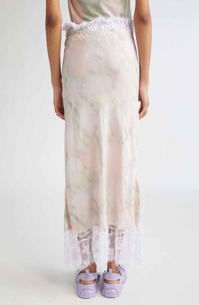 Collina Strada Yod Floral Print Lace Trim Midi Skirt, Alternate, color, 