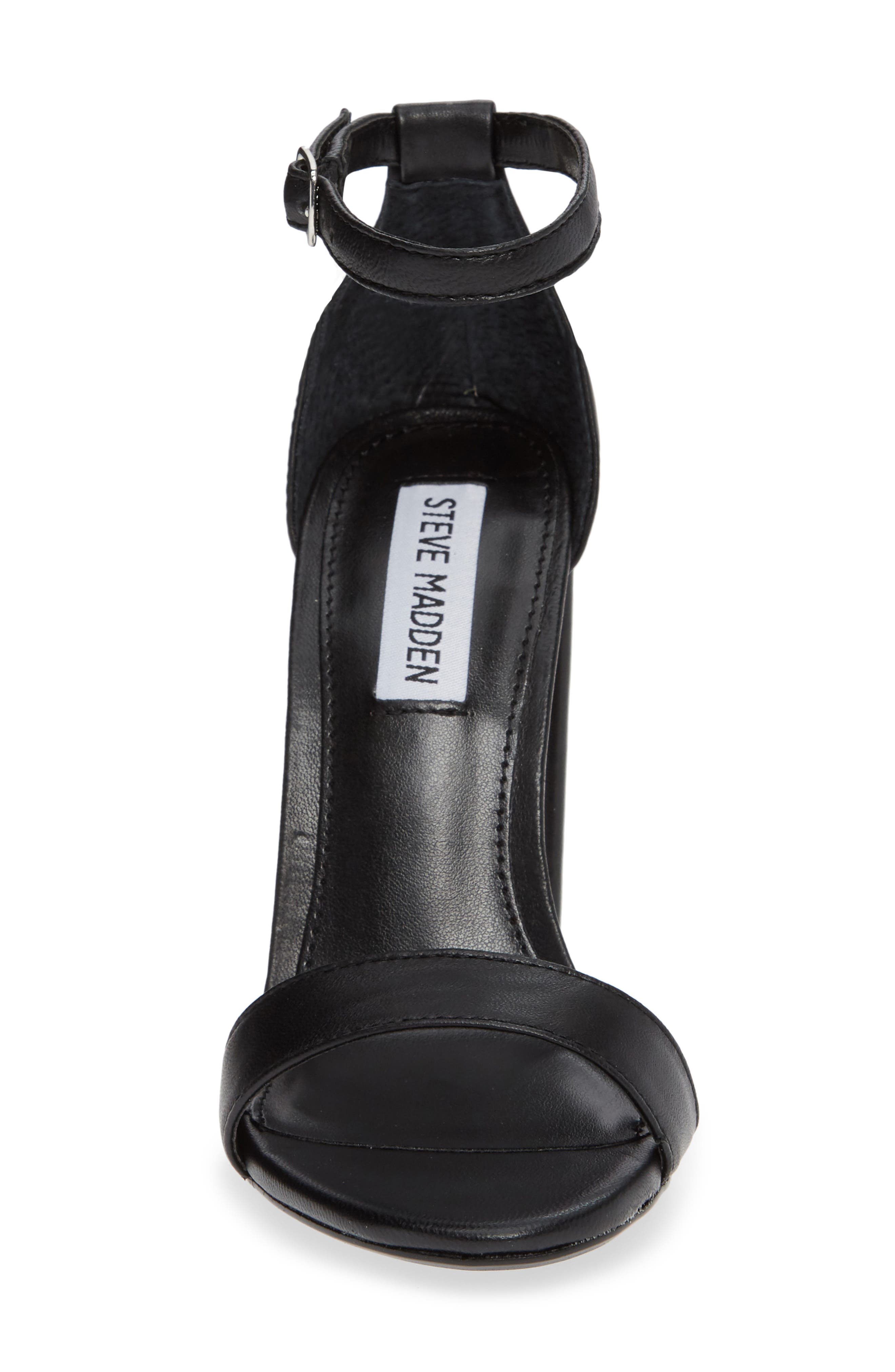 Steve Madden Carrson Ankle Strap Sandal, Alternate, color, Black Leather