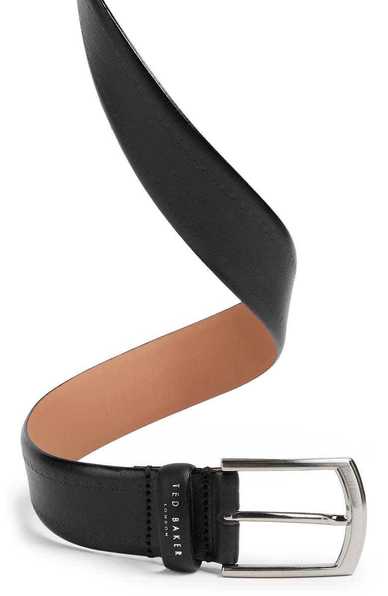 Ted Baker London Owll Brogue Embossed Belt, Alternate, color, 