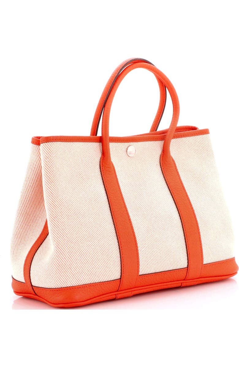 Pre-Owned Hermes Garden Party Tote Toile and Leather 30, Alternate, color, Orange Poppy