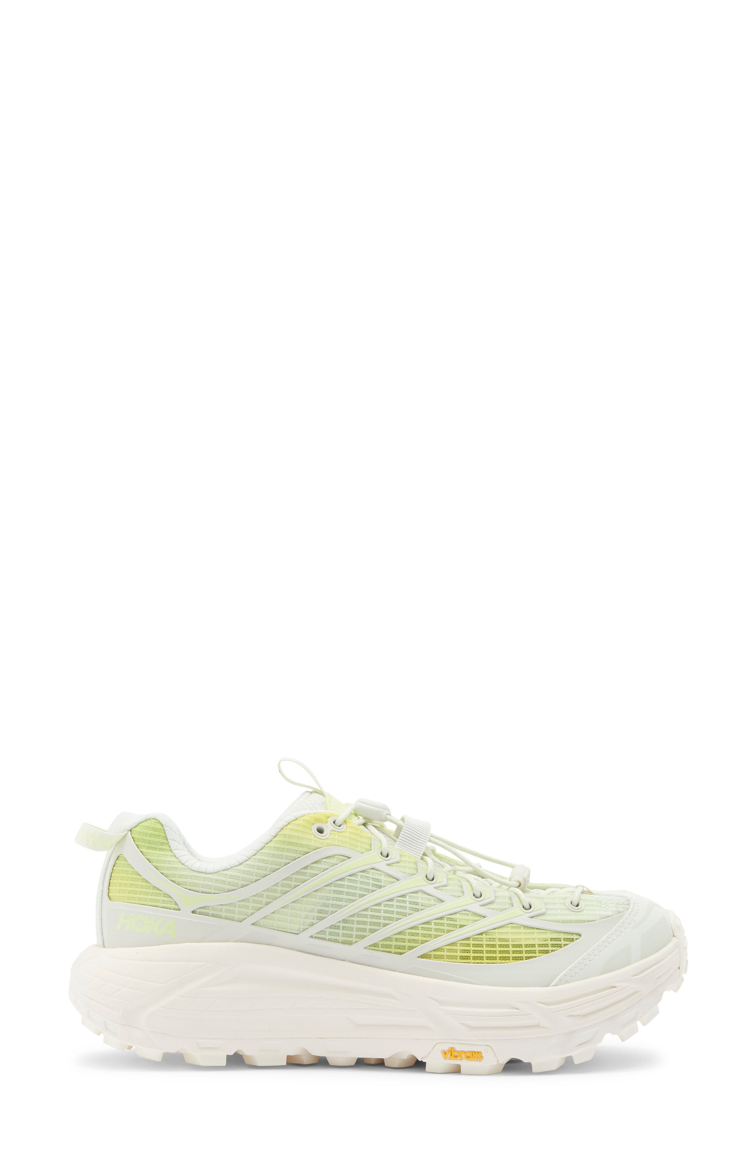 HOKA Mafate Three2 Grid Sneaker, Alternate, color, Truffle Salt / Lemon