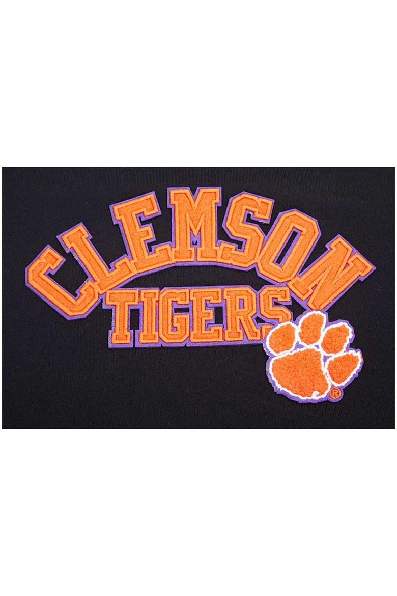 Women's Black Clemson Tigers Classic 3-Hit Pullover Sweatshirt, Alternate, color, Black