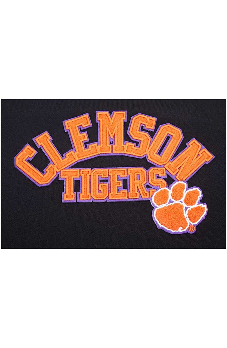 Post Women's Black Clemson Tigers Classic 3-Hit Pullover Sweatshirt, Alternate, color, Black