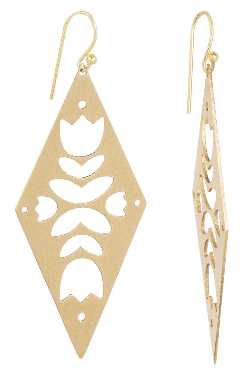 SAACHI Thalia Floral Cutout Drop Earrings, Alternate, color, 