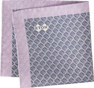 Eton Geometric Silk Oxford Pocket Square