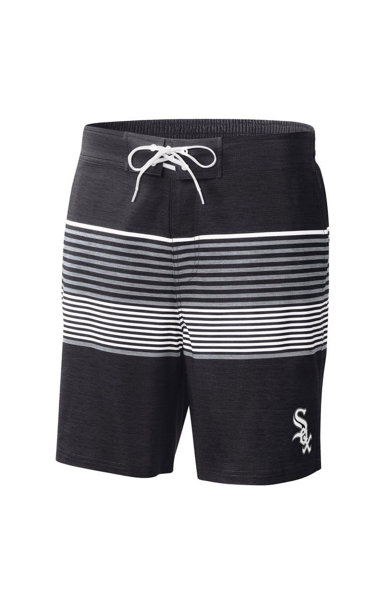 G-III SPORTS BY CARL BANKS Men's G-III Sports by Carl Banks  Black Chicago White Sox Coastline Volley Swim Shorts, Alternate, color, Black
