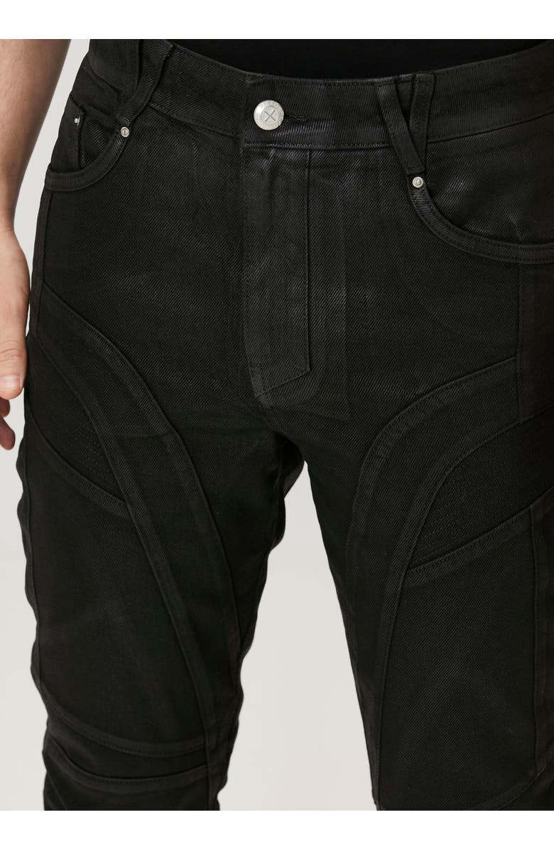 PCFG Pure Cotton Shiny Coated Denim Pant, Alternate, color, Black