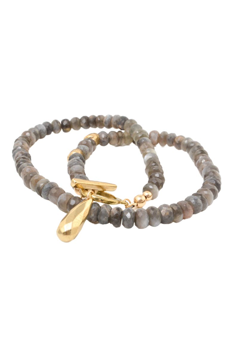 Collection 1304 Golden Teardrop Moonstone Necklace, Alternate, color,