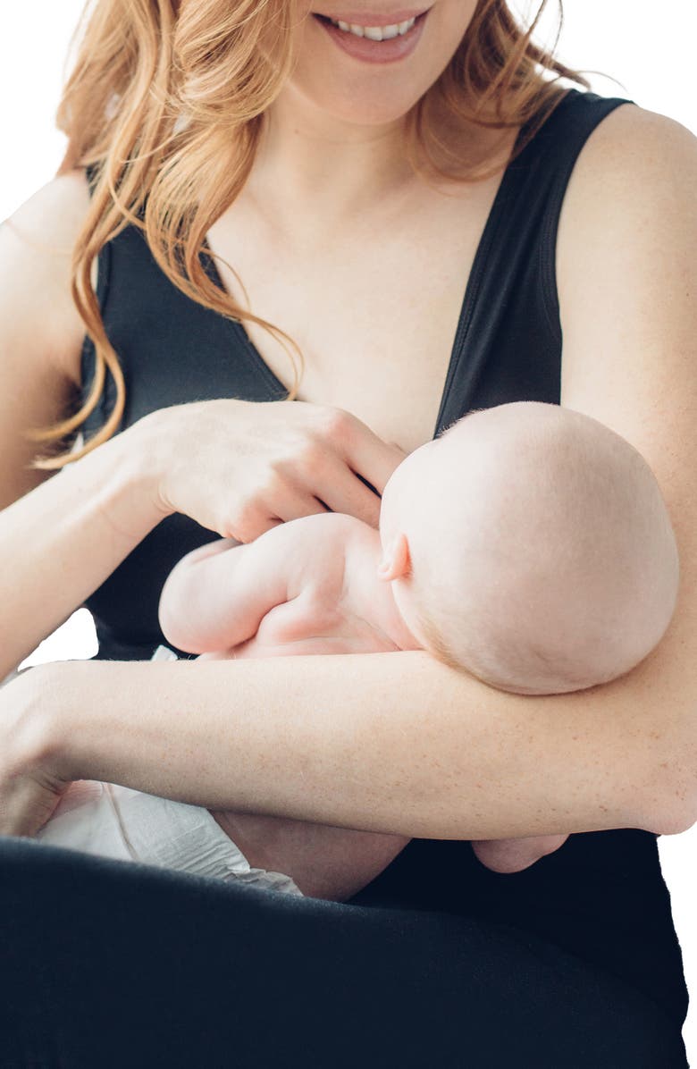 LARKEN The Signature Maternity/Nursing Tank, Alternate, color, Black