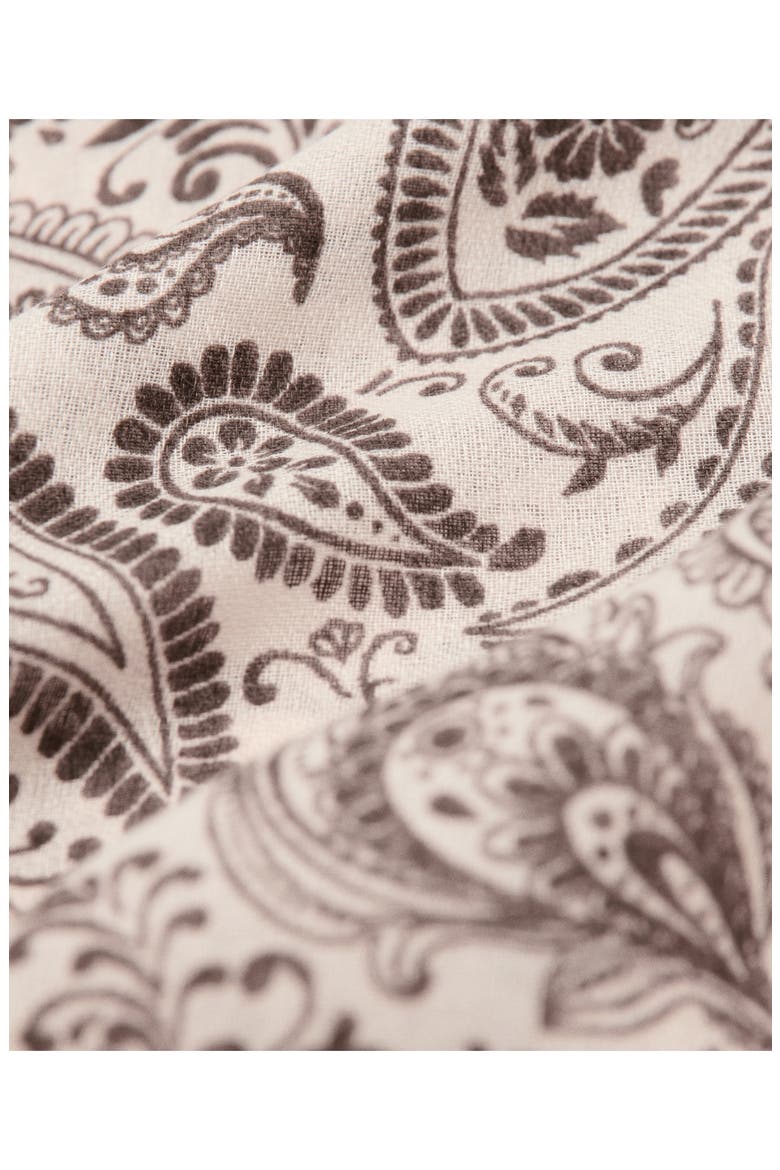 Paisley Print Scarf, Alternate, color, DARK BROWN