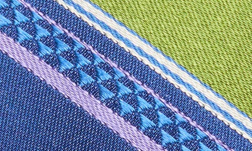 Ted Baker London Orsman Satin Stripe Tie In Green