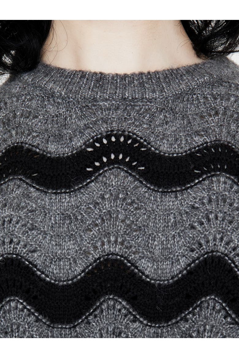Nave Stripe Knit Sweater, Alternate, color, Grey