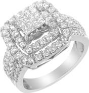 Haus of Brilliance 14KT White Gold Diamond Cocktail Ring