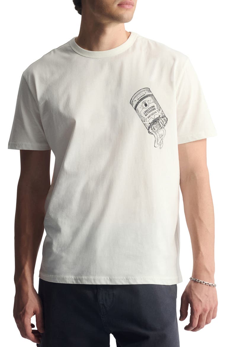 Logo Cotton Graphic T-Shirt, Main, color, ANTIQUE WHITE