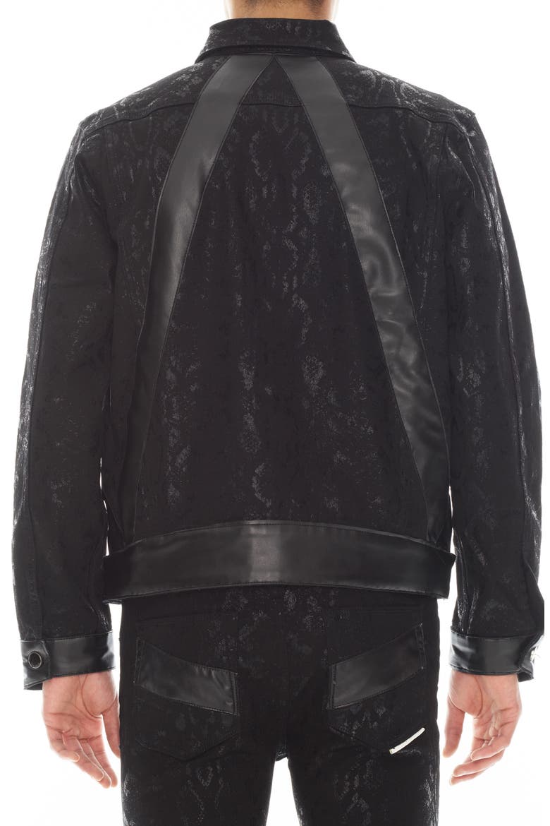Rocker Slim Ridged Cotton Jacket, Alternate, color, PYTHON