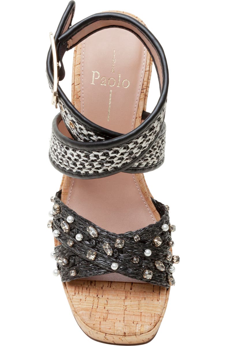 Linea Paolo Varena Platform Wedge Sandal, Alternate, color, Black