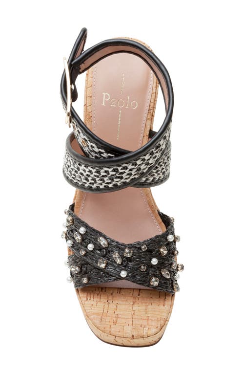 Shop Linea Paolo Varena Platform Wedge Sandal In Black