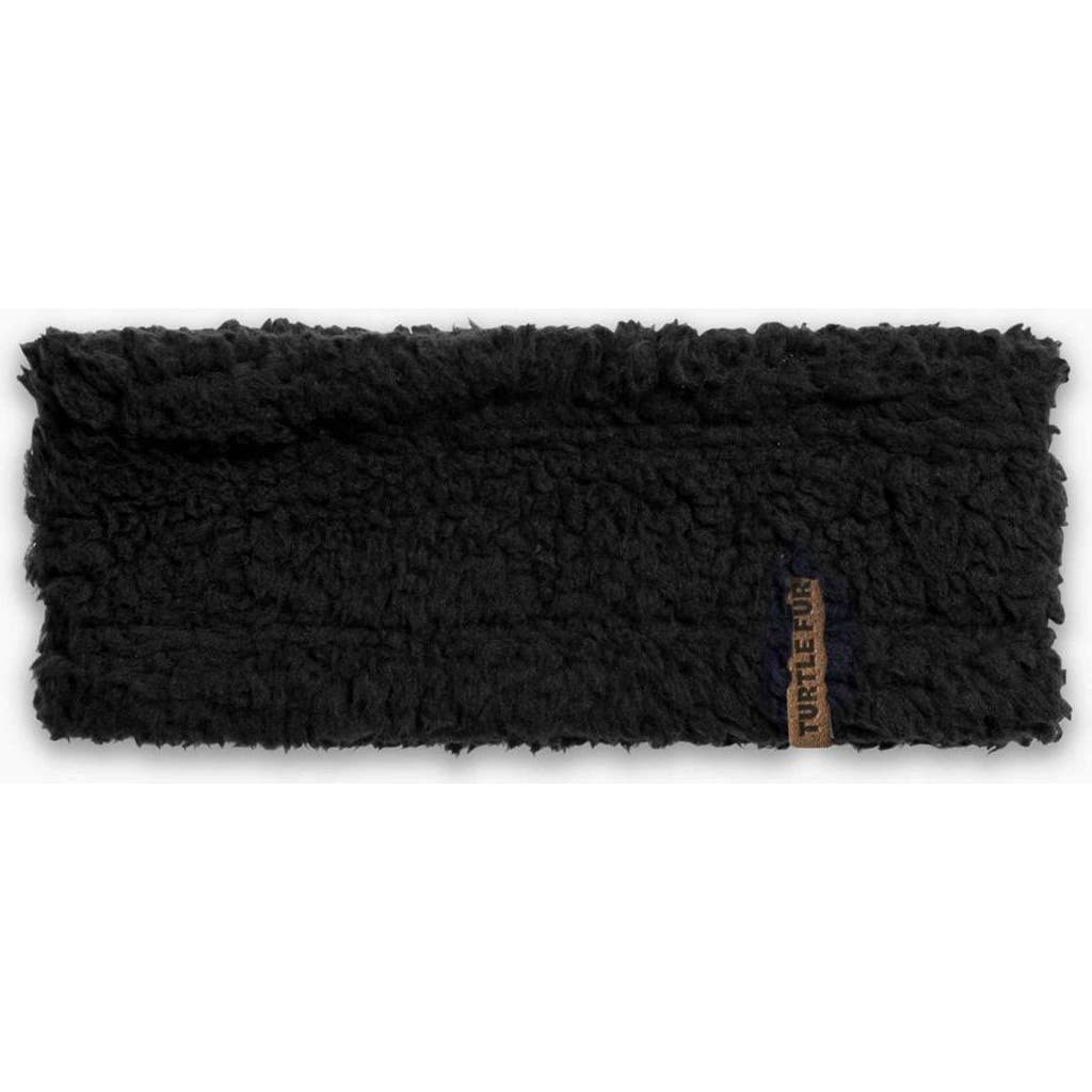 Turtle Fur Fleece Full Send Wide Band Headband In Black