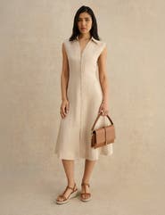 HOBBS LONDON Charlize Button-Front Collared Dress