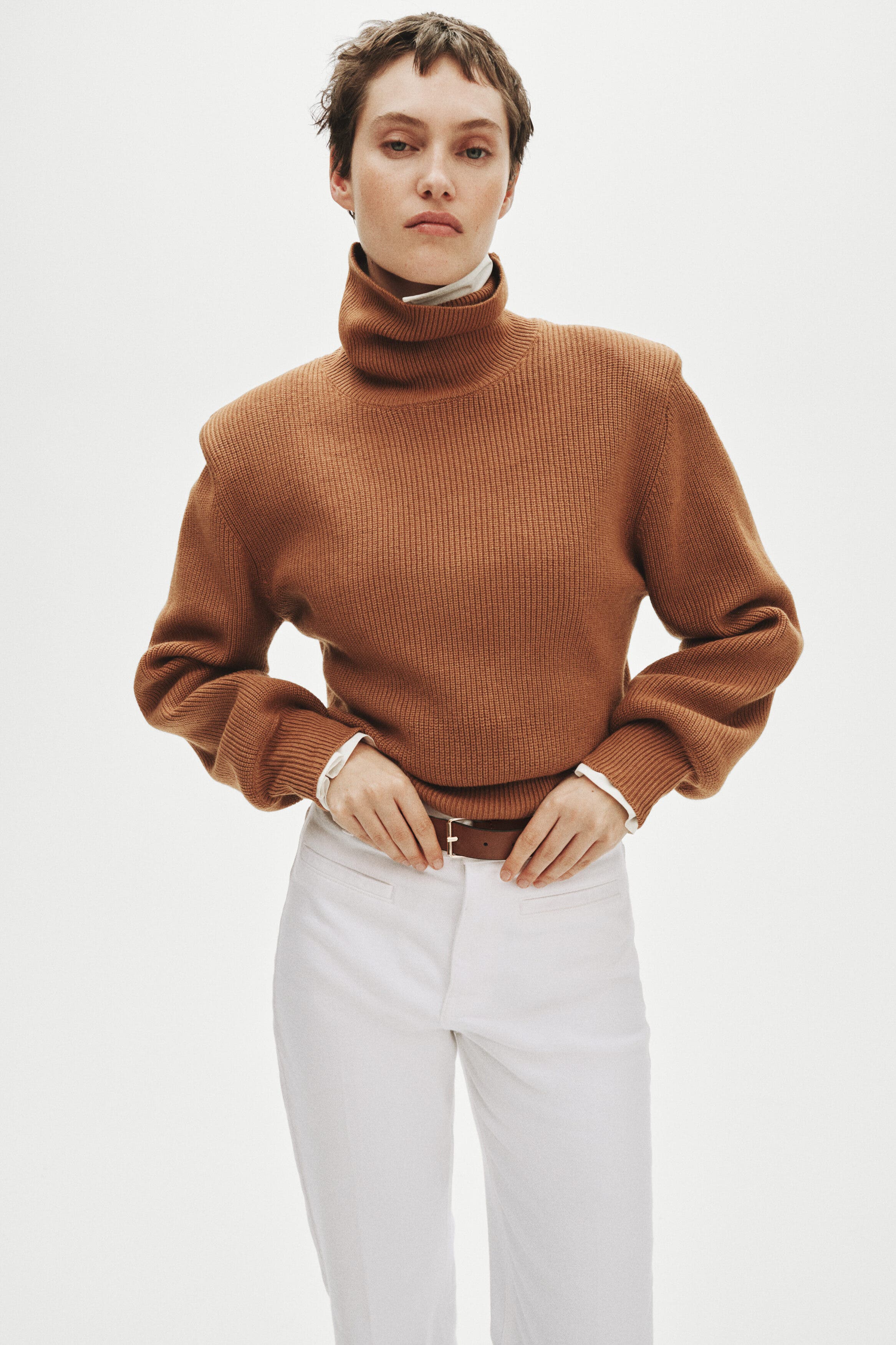 Flared Twill Trousers - image 2